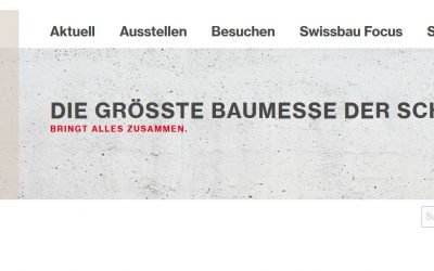 Screenshot der Swissbau-Webseite im Januar 2018