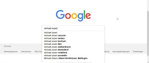 Das Keyword Michael Zeyen in der Google Suche mit Suchergänzungen