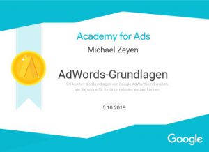 AdWords-Grundlagen Zertifikat michaelzeyen.com